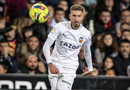 Samu Castillejo, en el Valencia CF - Nottingham Forest.