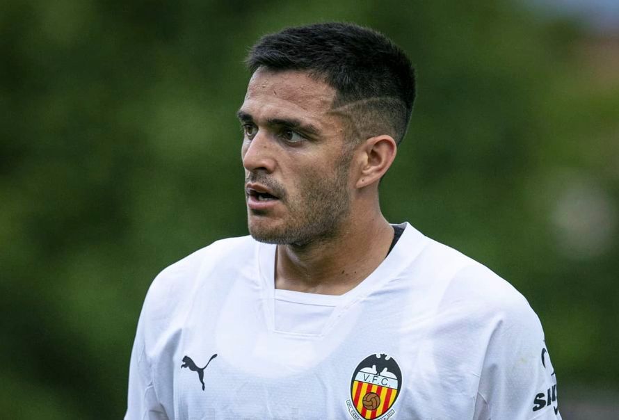  Maxi Gómez en el St Gallen-Valencia CF