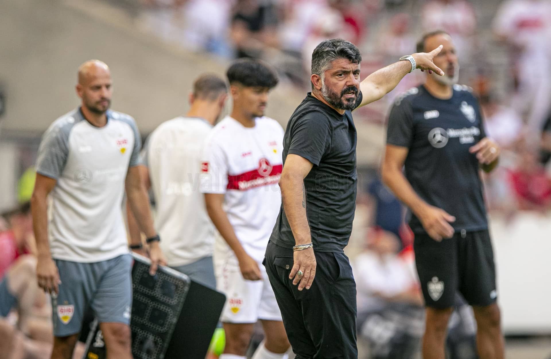 Gattuso, en el Stuttgart - Valencia CF, partido previo al Nottingham Forest FC
