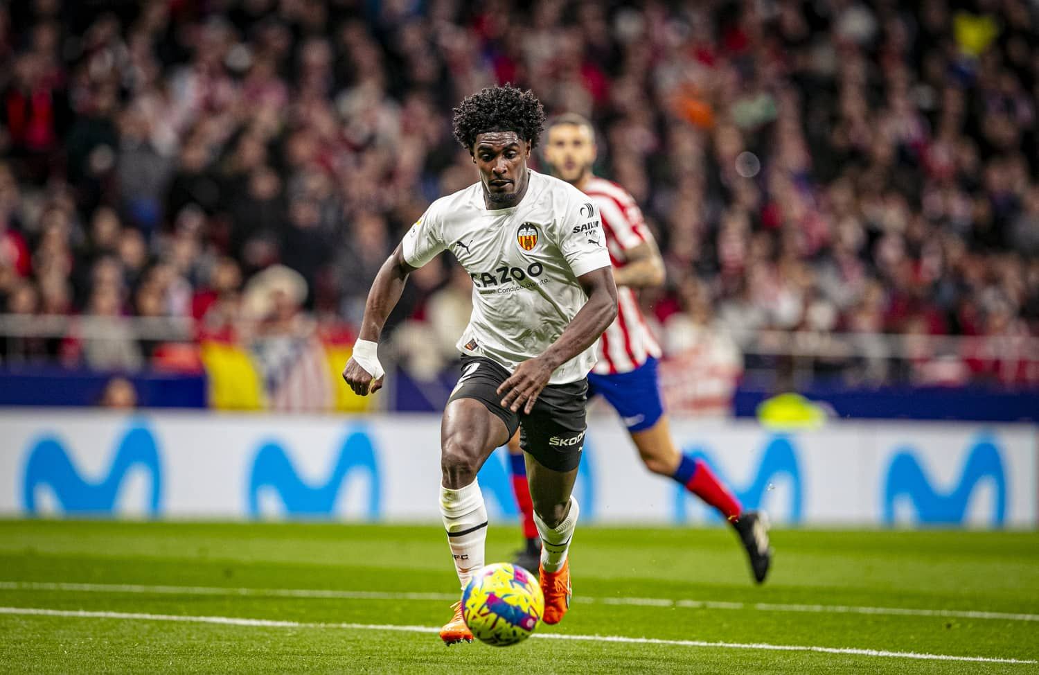  Thierry, en el Atlético de Madrid - Valencia CF.