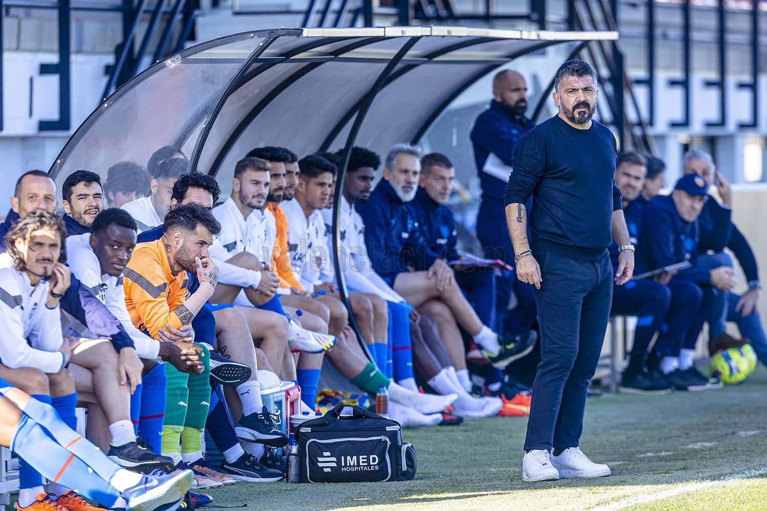 Gennaro Gattudo, en el Valencia CF - AZ Alkmaar.