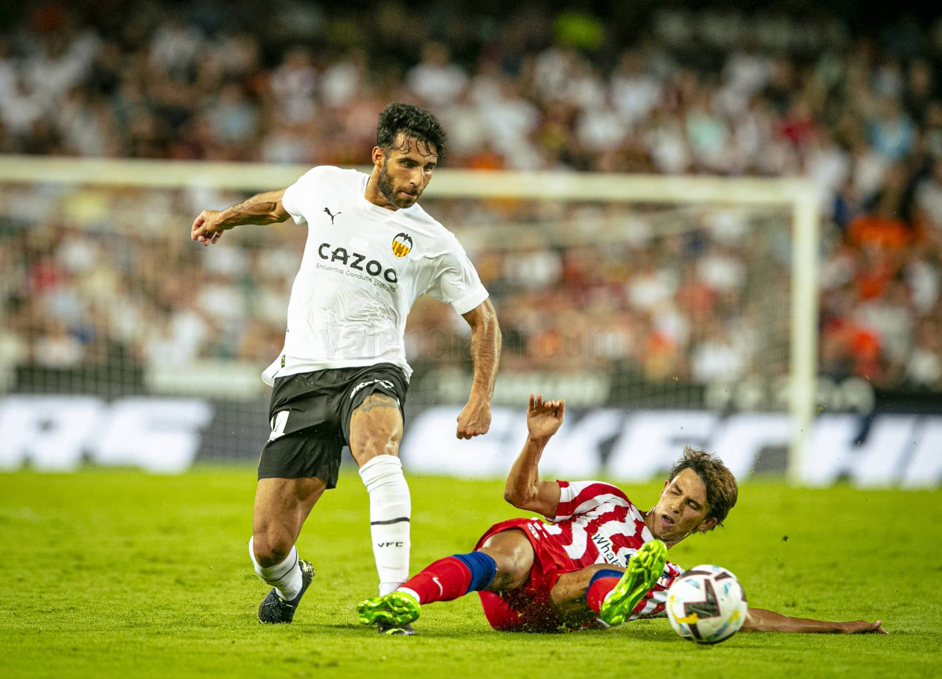 Cömert en el Valencia CF-Atlético de Madrid