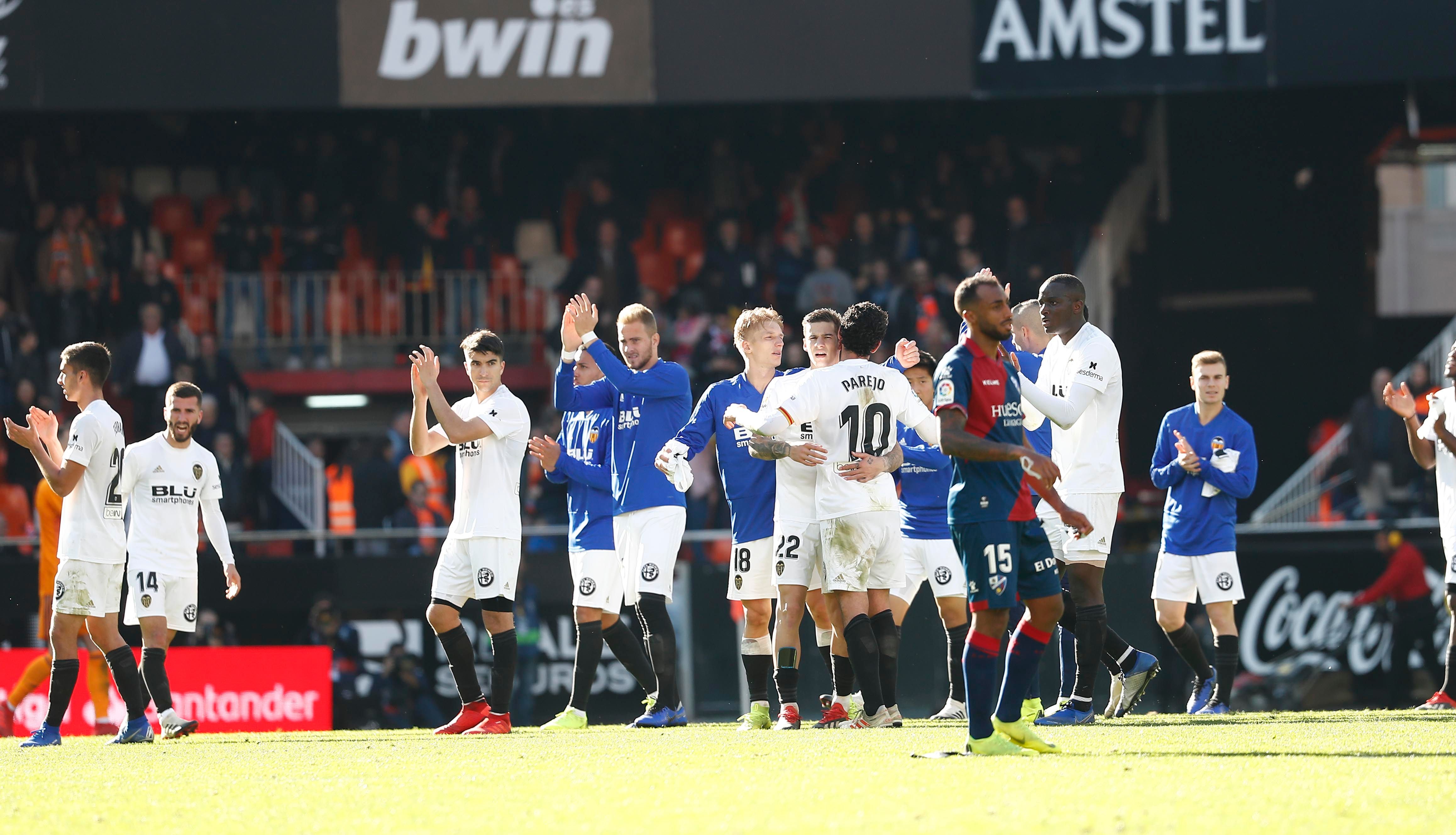  Valencia-Huesca en Mestalla.