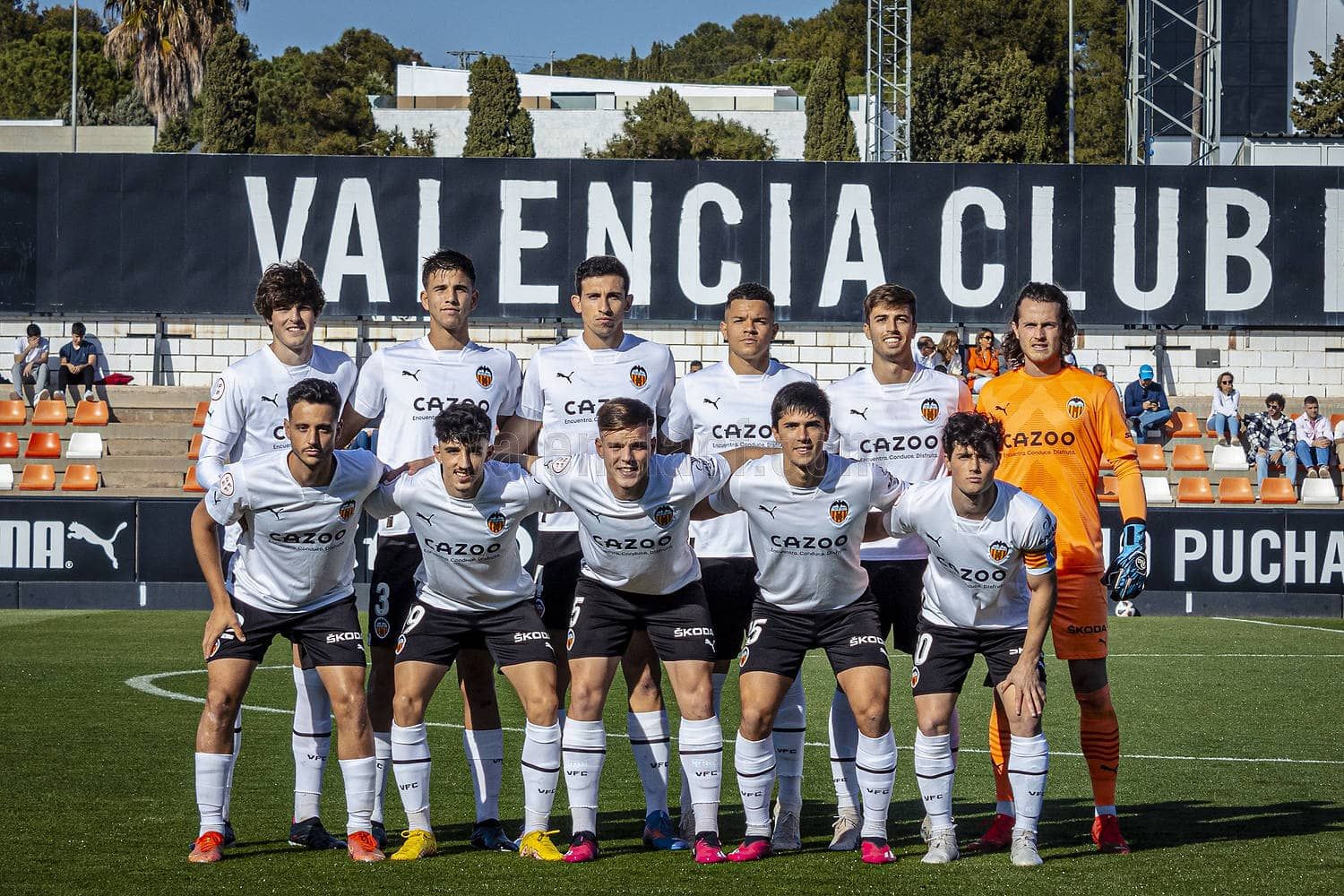 El once titular del VCF Mestalla.