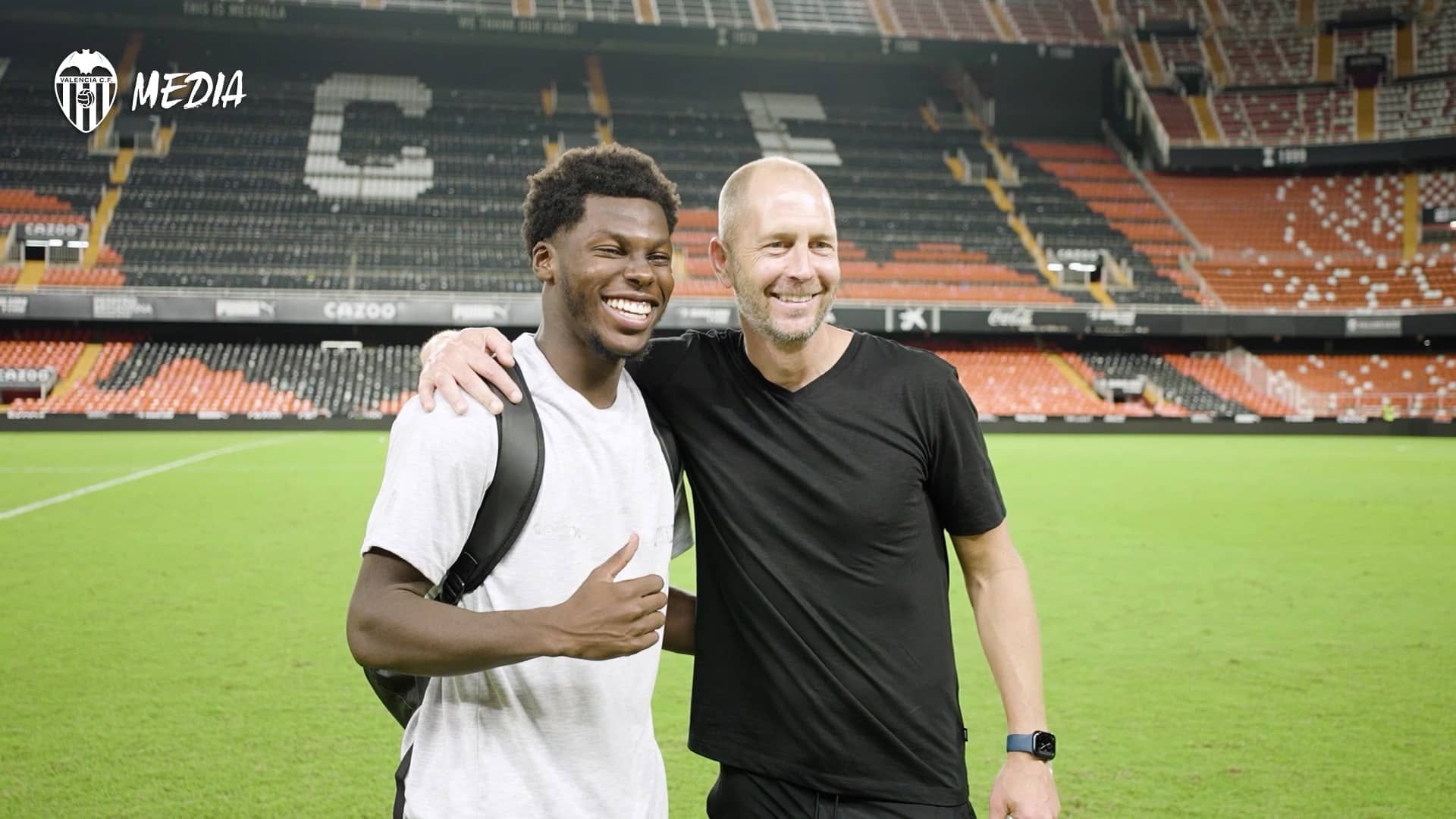  Yunus Musah y su seleccionador, Gregg Berlhalter