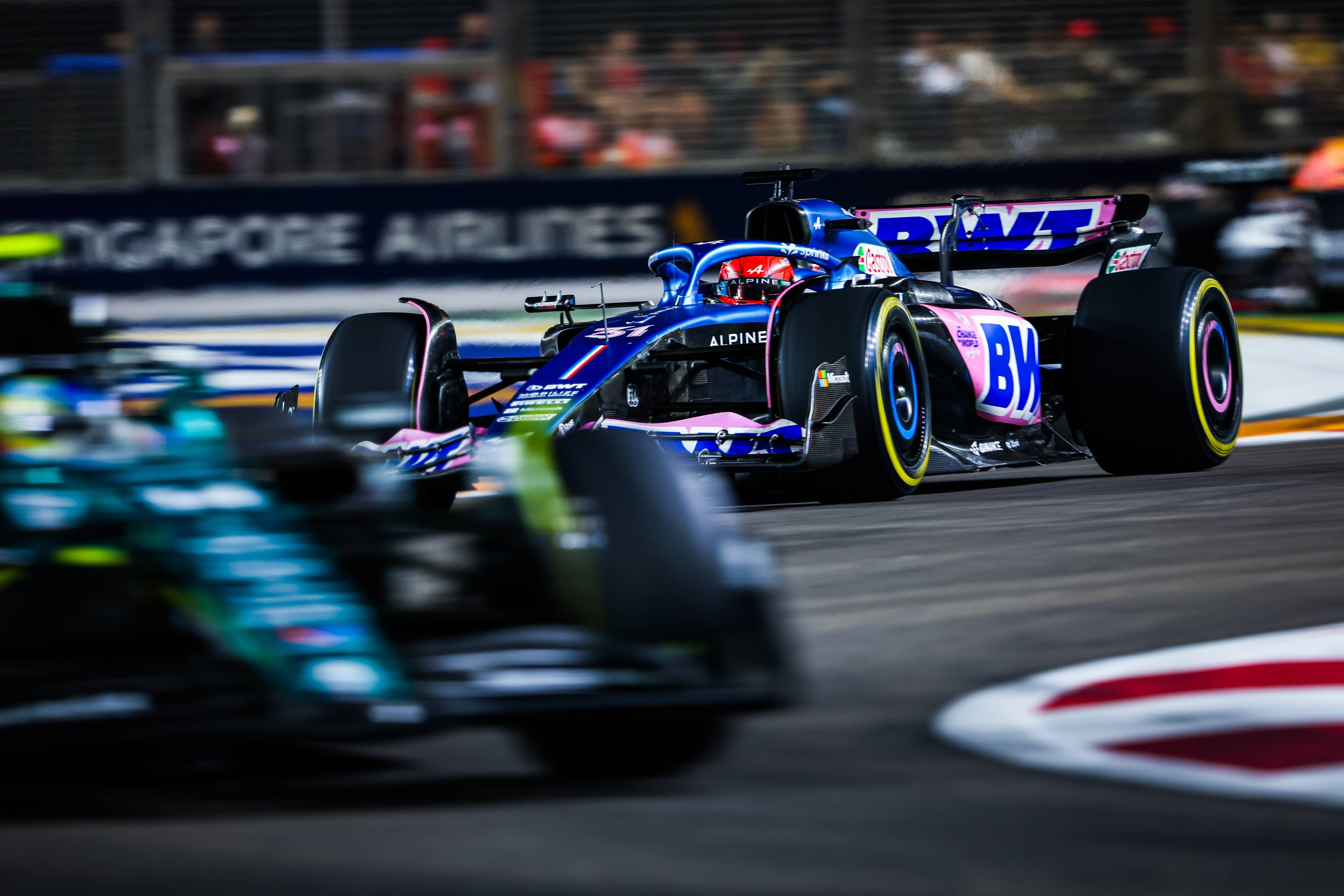  Esteban Ocon, durante el GP de Singapur.
