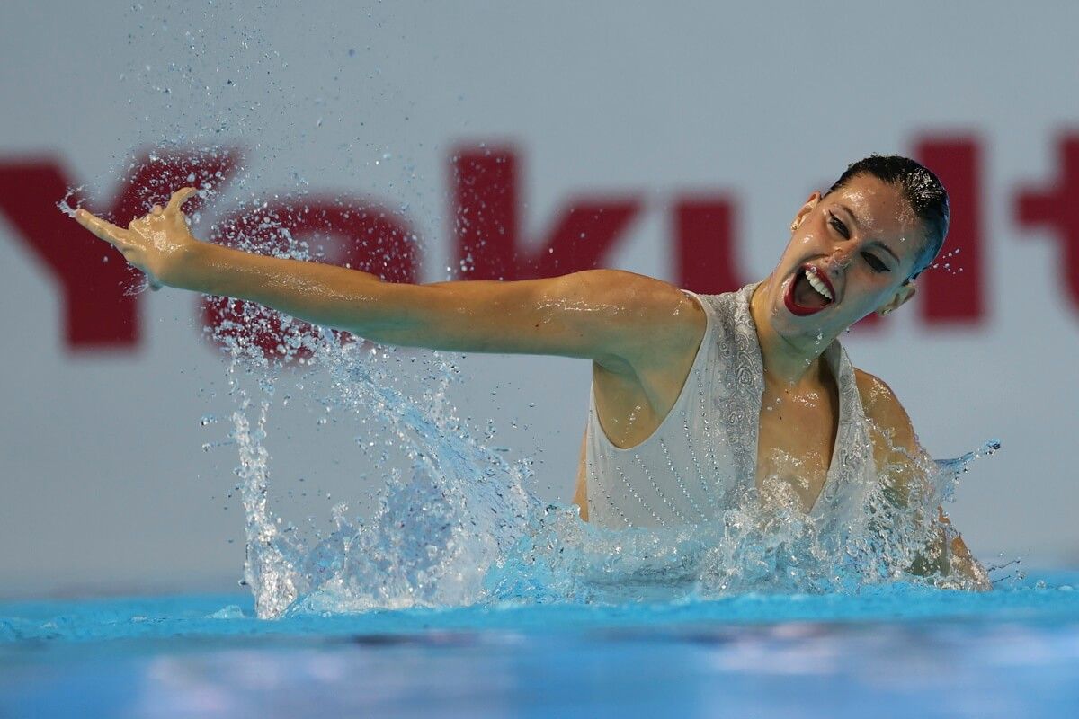 Iris Tió, oro en el campeonato del mundo de natación artística.