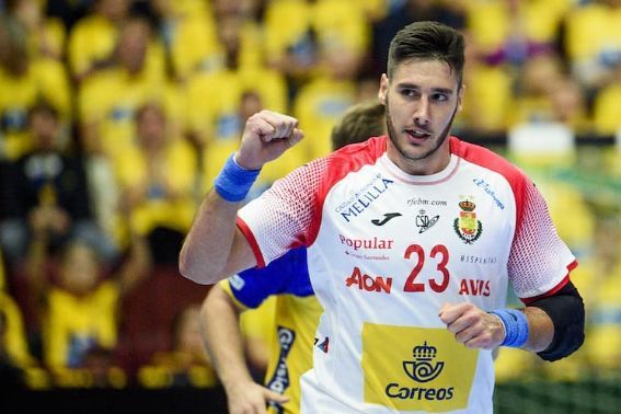 Abel Serdio con la selección española.