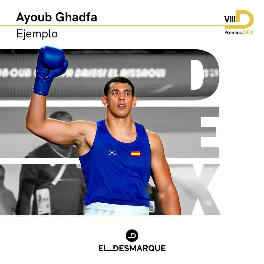  Ayoub Ghadfa, Premio DEX 2024 al Ejemplo tras su bronce olímpico.