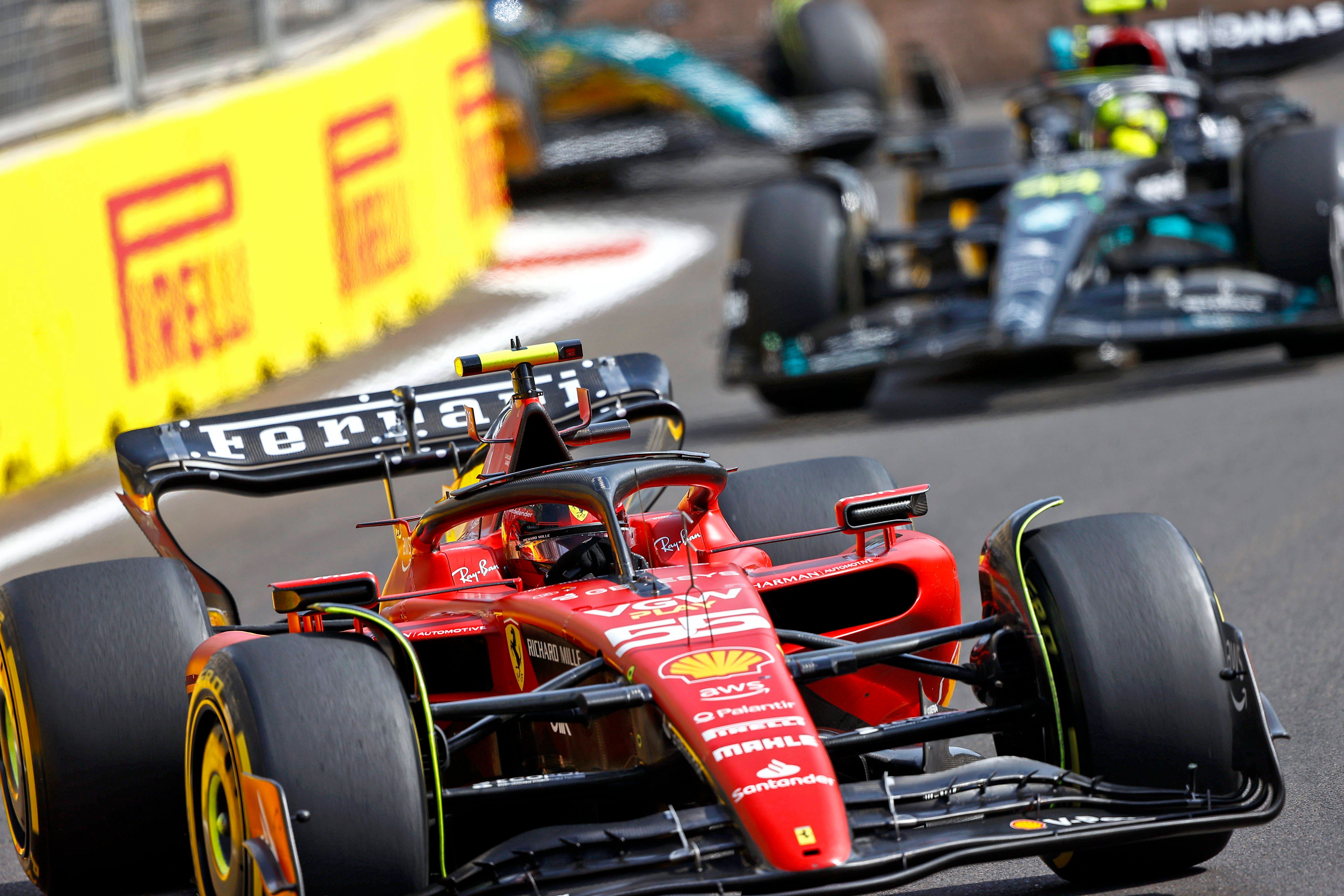 Carlos Sainz, durante el Gran Premio de Azerbaiyán