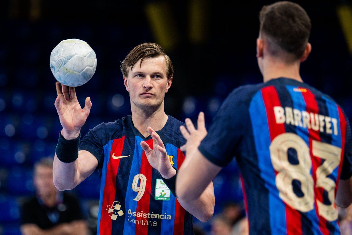  Carlsbogard, en un partido con el Barça.