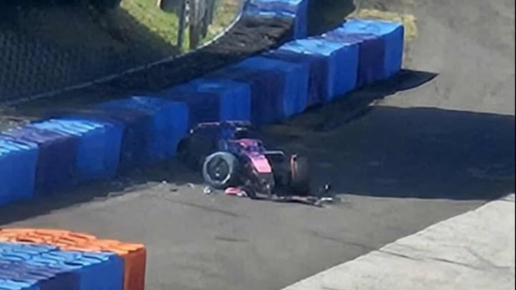  El accidente de Franco Colapinto en Hungría (Fuente: redes sociales)