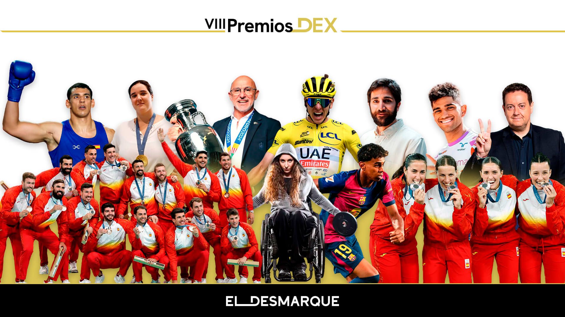 Los once premiados en la VIII Gala de los Premios DEX