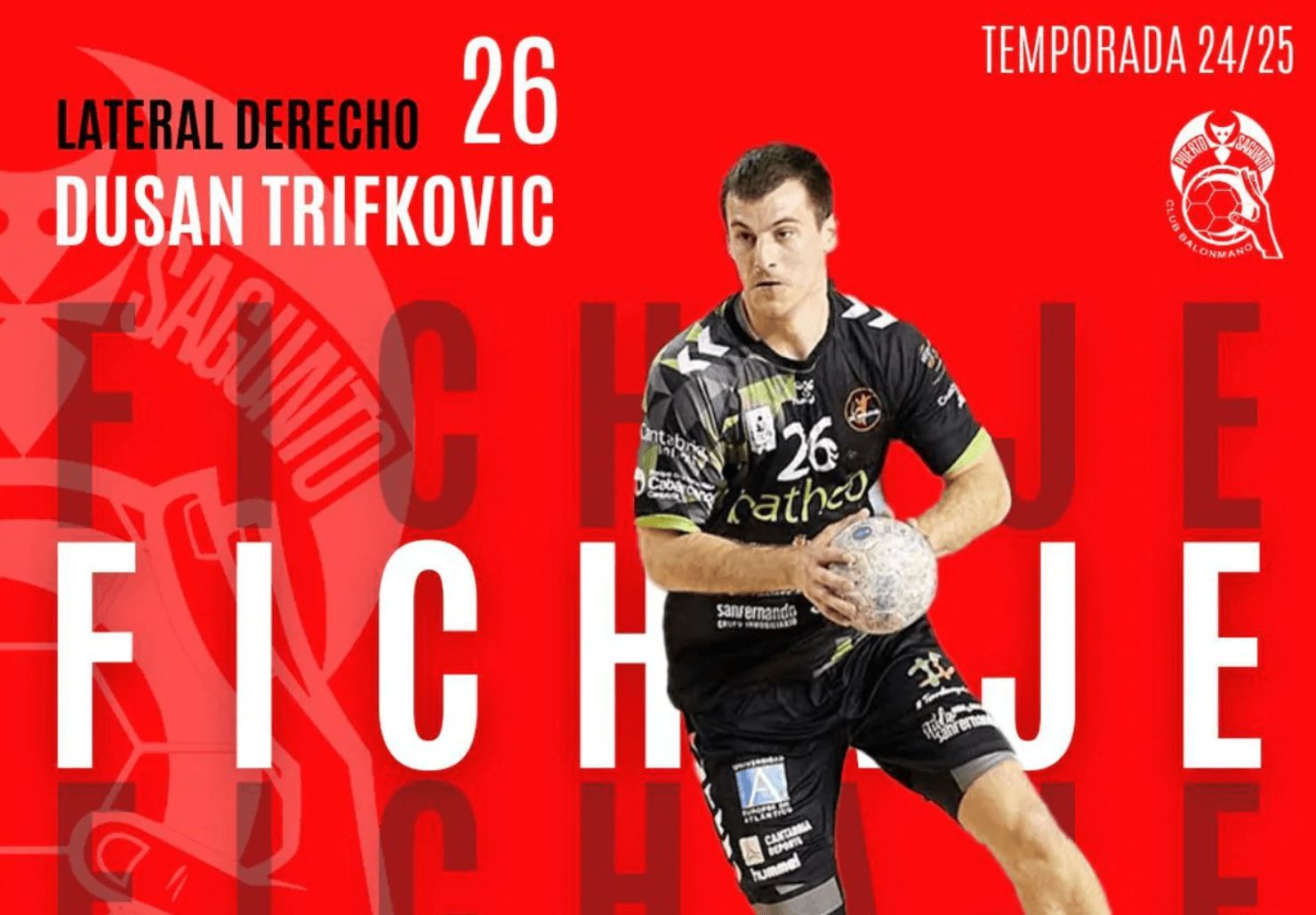 El Fertiberia BM Puerto Sagunto ficha al lateral derecho Dusan Trifkovic
