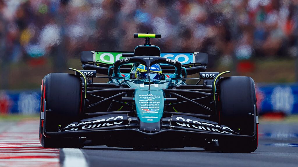 Fernando Alonso, en el Gran Premio de Hungría.