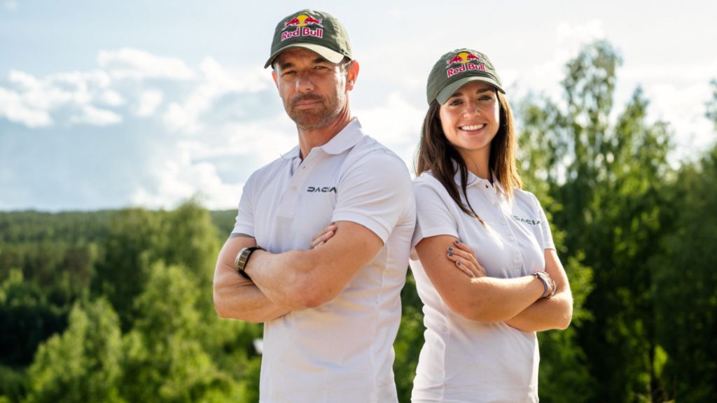  Sebastien Loeb y Cristina Gutiérrez, con sus nuevos colores.