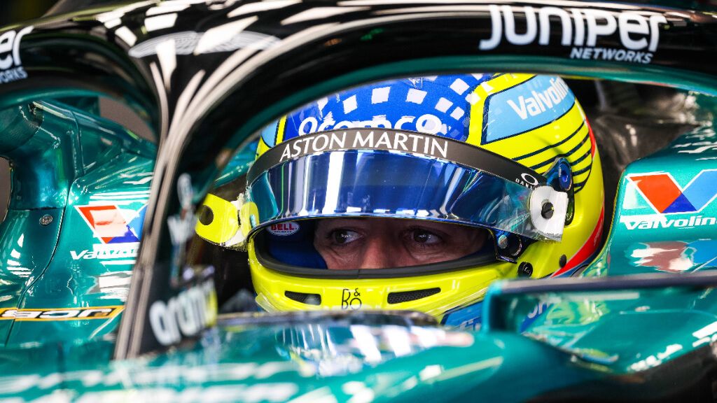  Fernando Alonso, en los test de Bahréin.