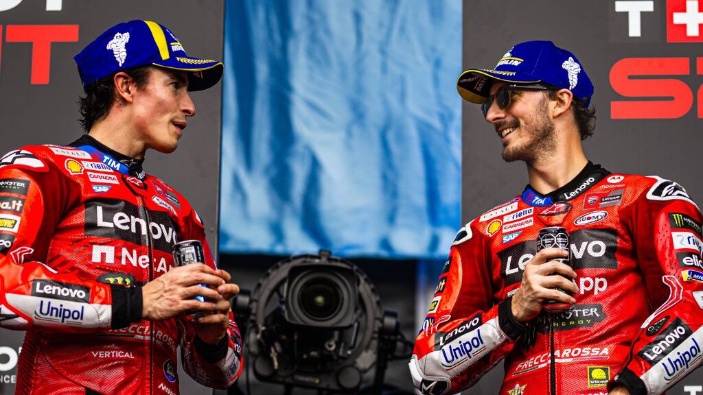 Marc Márquez y Pecco Bagnaia, en el Gran Premio de Argentina.