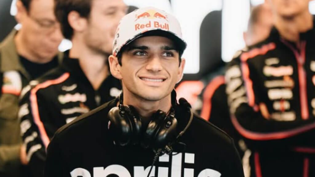 Jorge Martín, visitando a su equipo durante el Gran Premio de Austin.