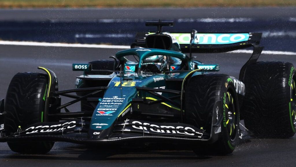  Lance Stroll, en el Gran Premio de Silverstone.