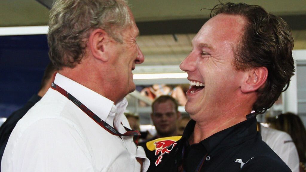Helmut Marko y Christian Horner.