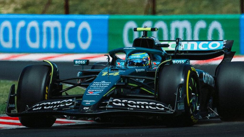 Fernando Alonso, en la clasificación del GP de Hungría.