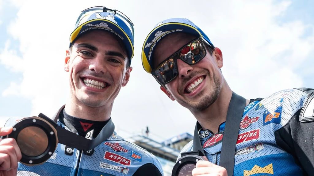  Álex Márquez y Fermín Aldeguer, celebrando una 'sprint' este 2025.