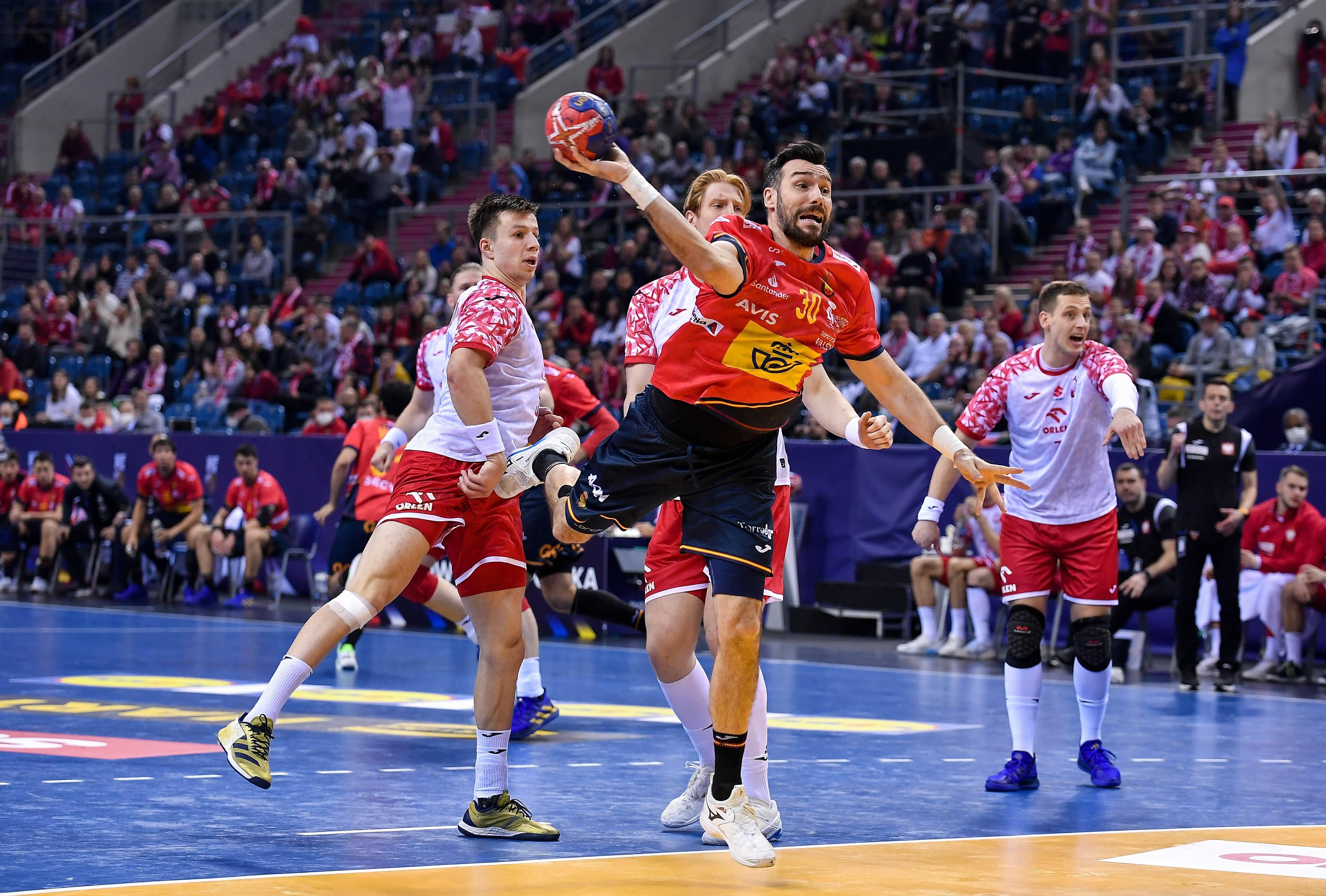  Gedeón Guardiola, durante un partido de España en el Mundial de balonmano.