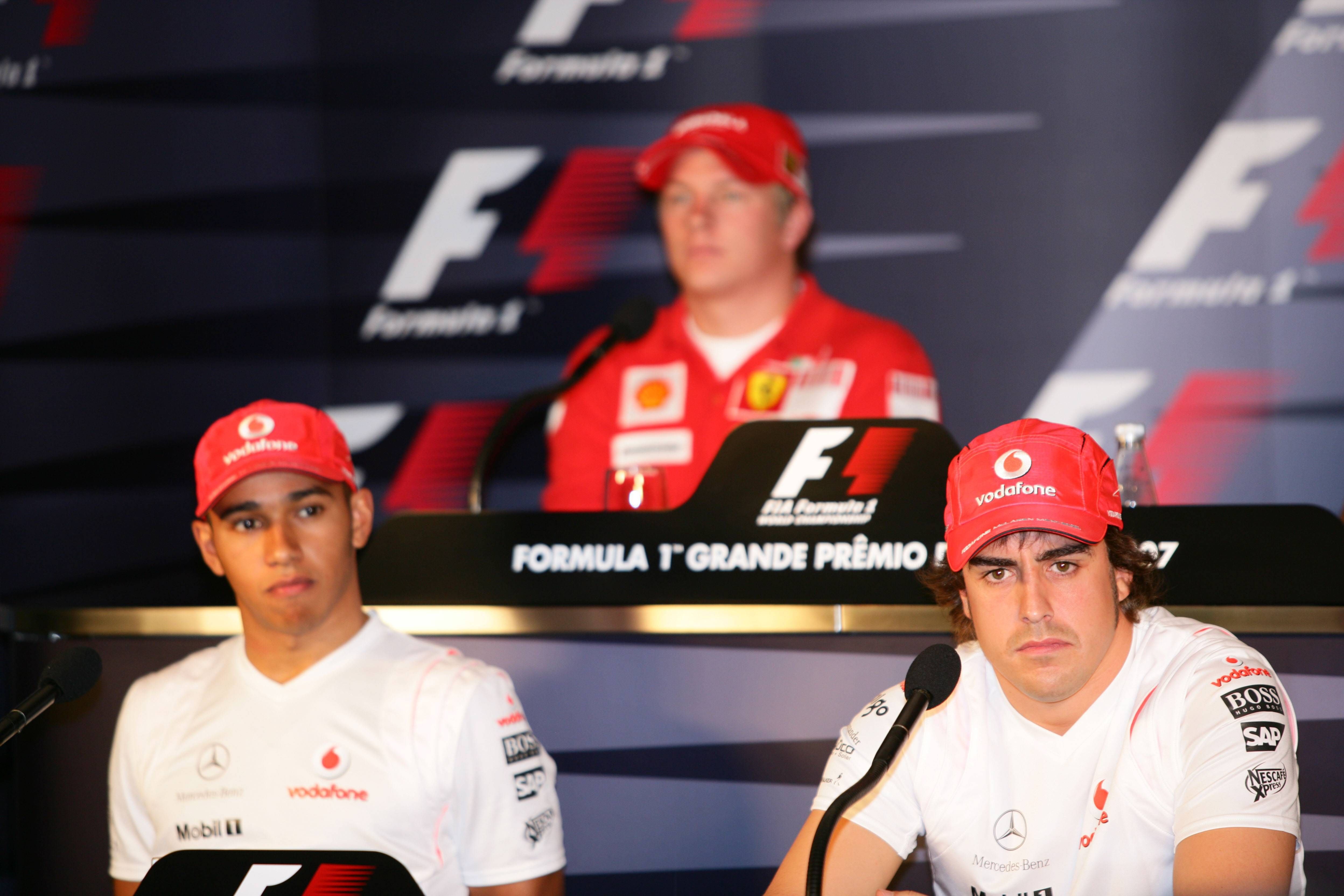  Lewis Hamilton y Fernando Alonso, en 2007.
