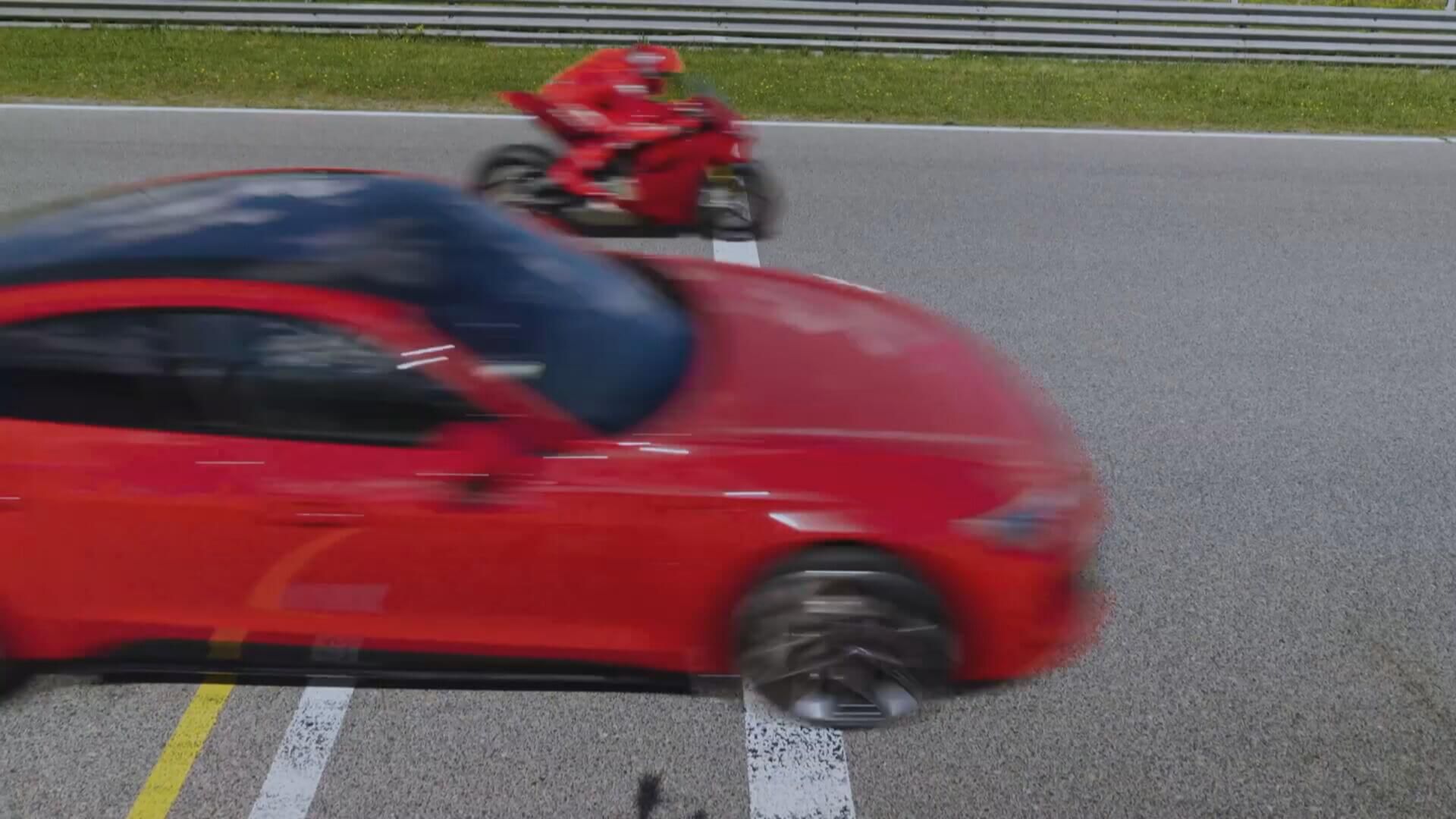 Photo Finish del reto entre Álex Márquez y Marc Márquez.