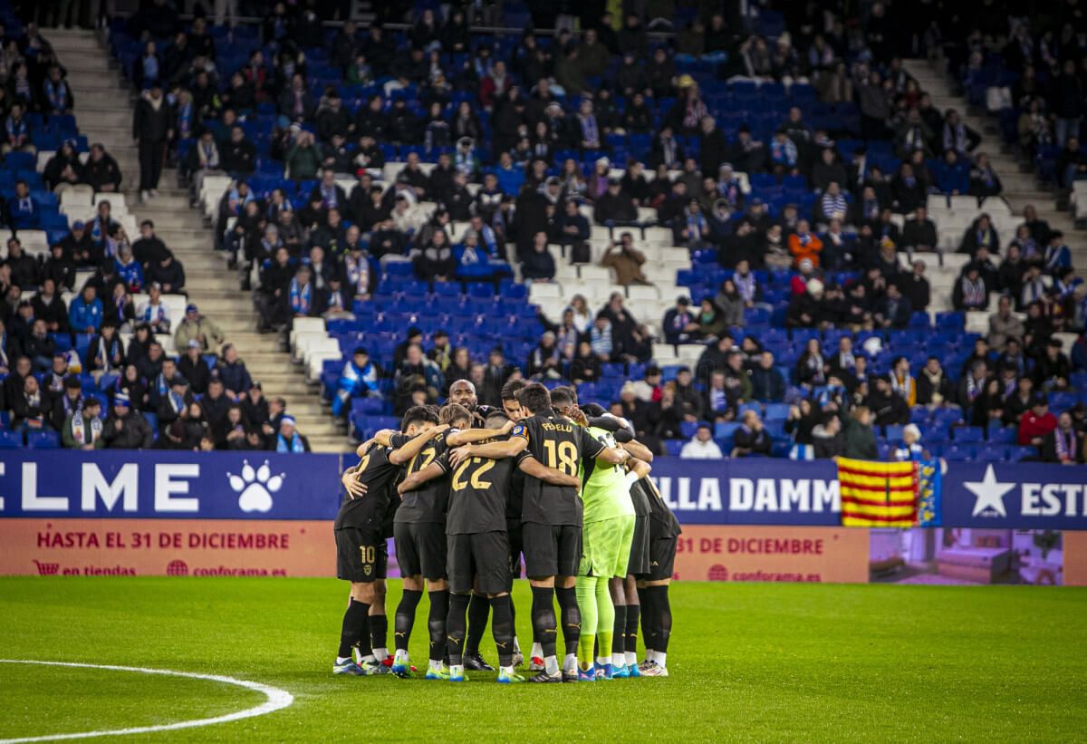 Piña previa al partido ante el RCD Espanyol.