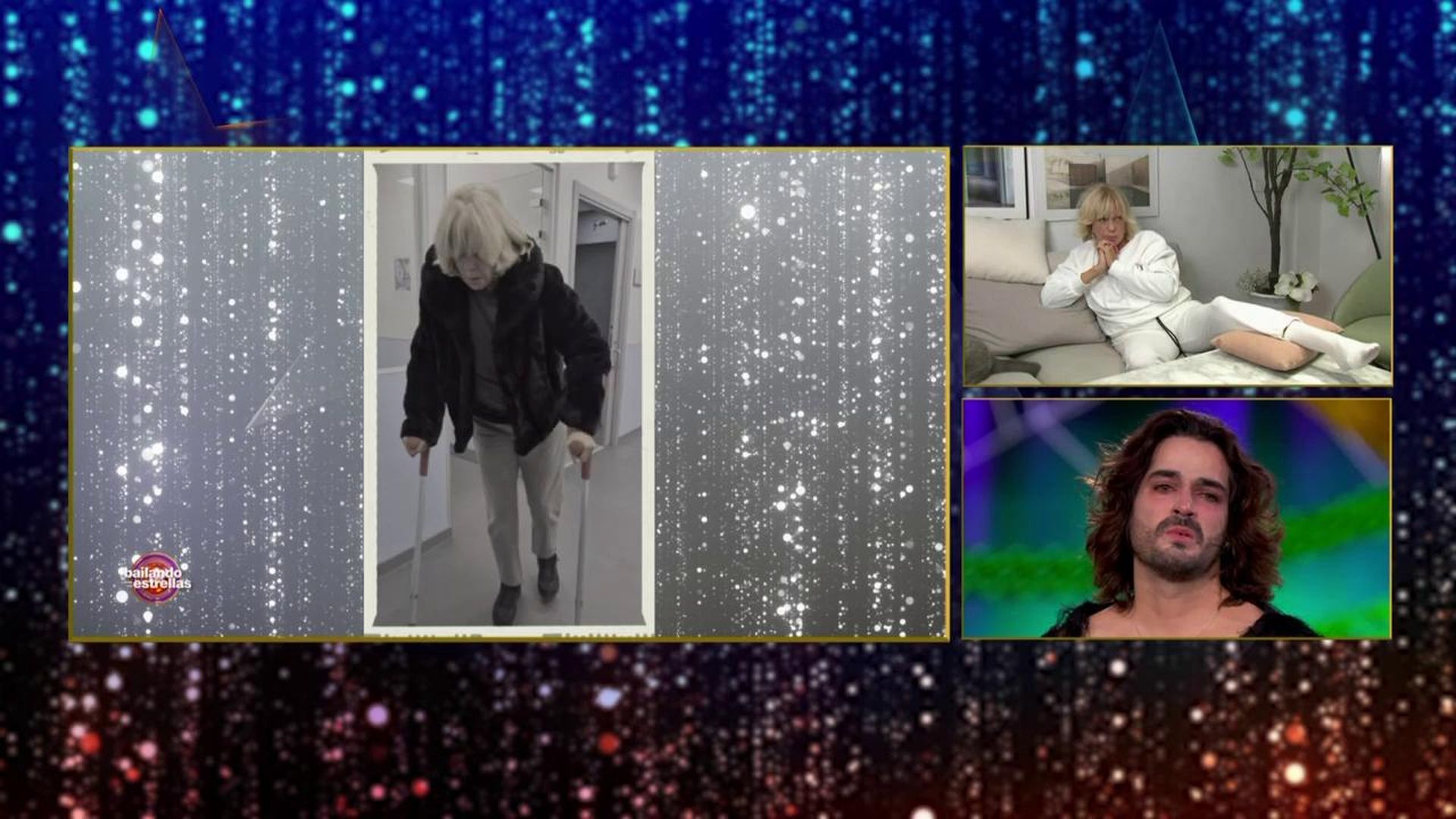 Bárbara Rey en muletas tras su caída