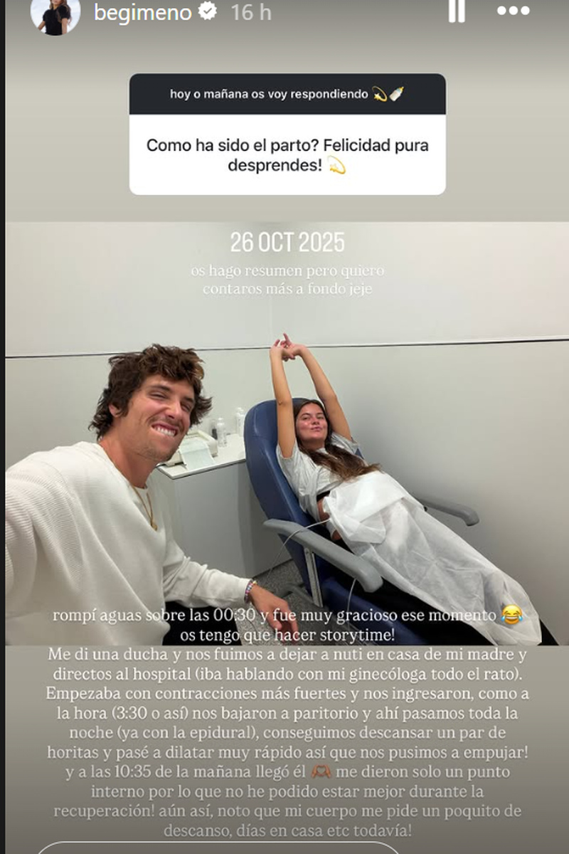 Bea Gimeno explica cómo fue su parto