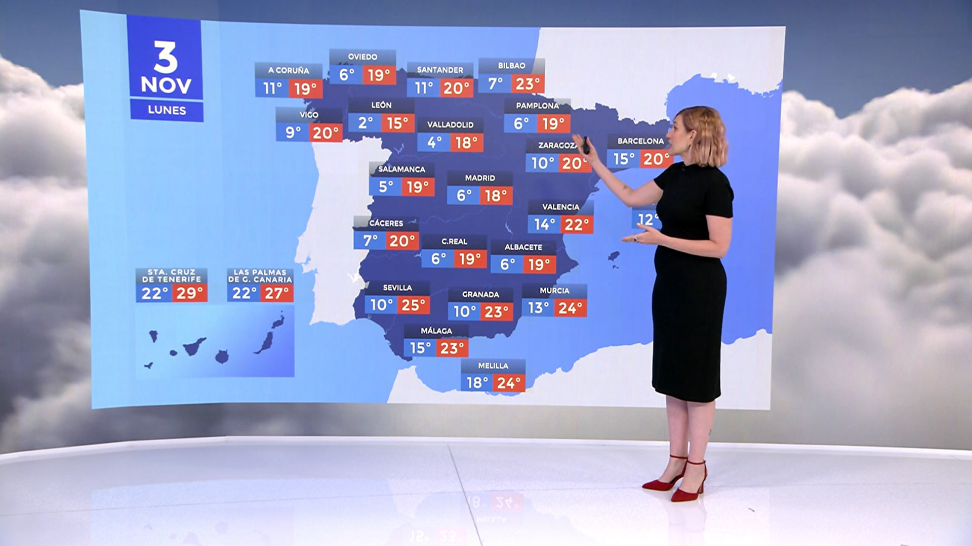Las temperaturas aumentarán este lunes en la mayor parte de la Península con cielos poco nubosos o despejados