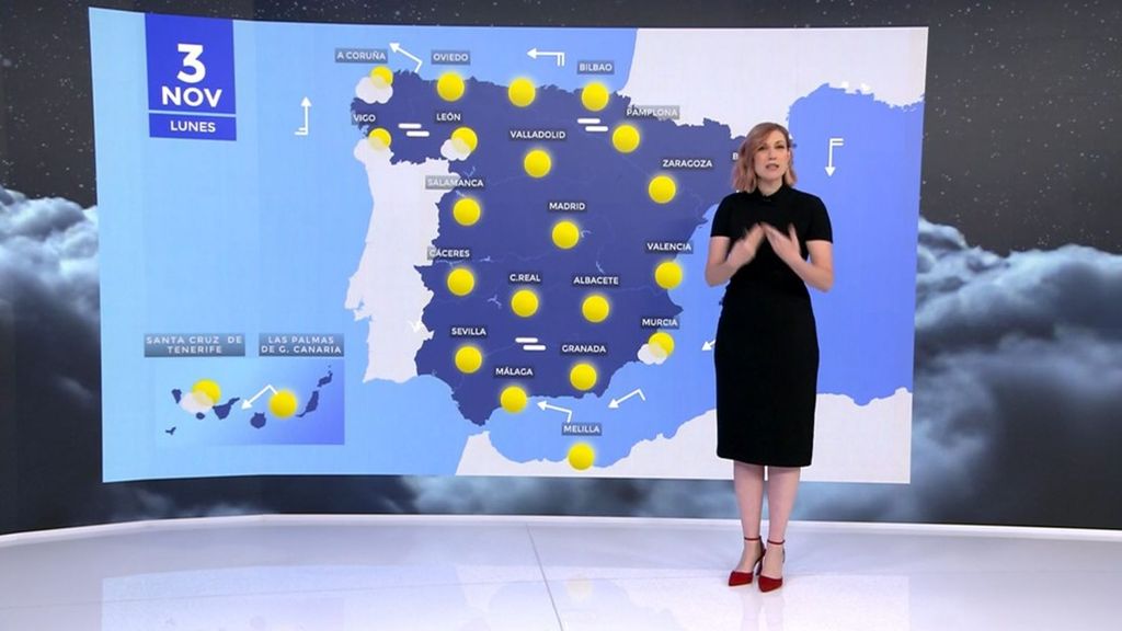 Tiempo estable este lunes, con cielos poco nubosos o despejados, en la mayor parte de la Península