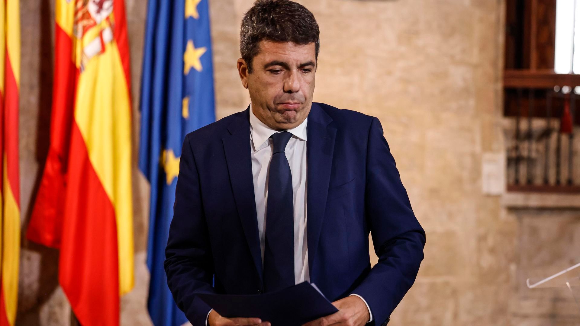 La dimisión de Carlos Mazón, en directo: seis horas después de su anuncio, registra el escrito de renuncia como presidente de la Generalitat Valenciana