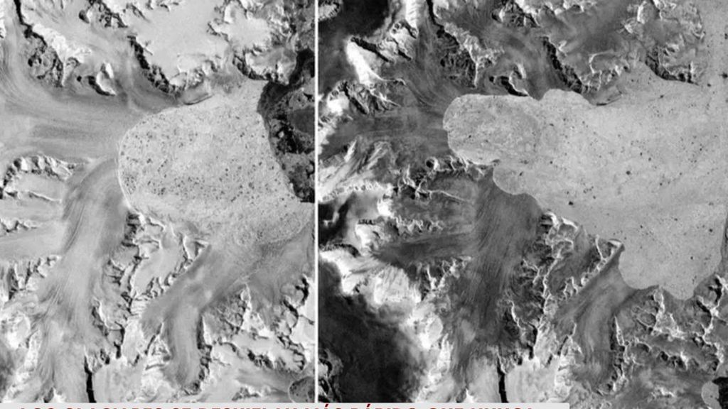 El mayor retroceso de un glaciar en tierra, más de ocho kilómetros en solo dos meses: "Insólito"