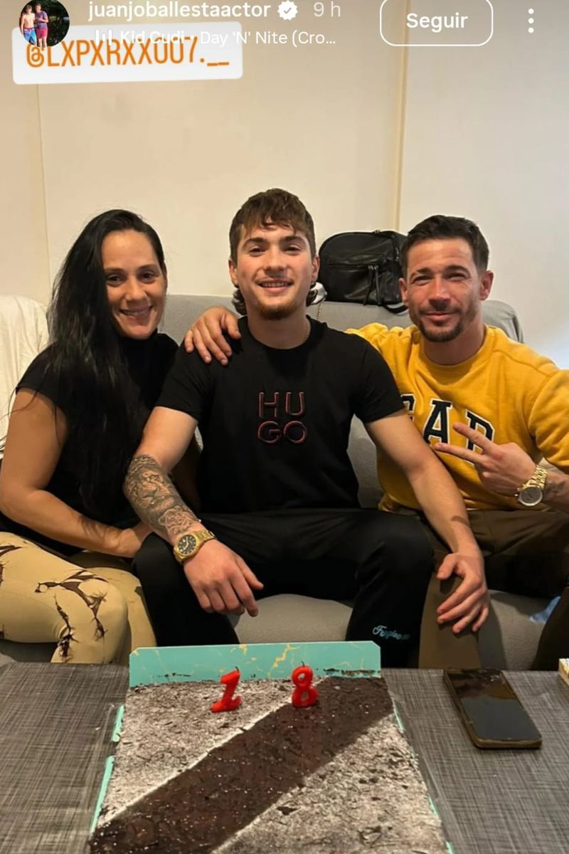 Juan José Ballesta, su expareja Verónica Rebollo y su hijo Juanjito