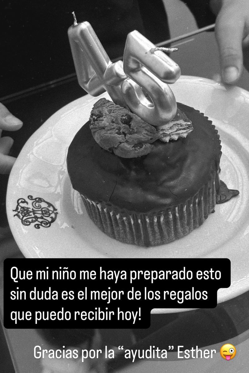 El pastel que ha preparado Cayetano Jr. a su madre, Eva González, por su cumpleaños