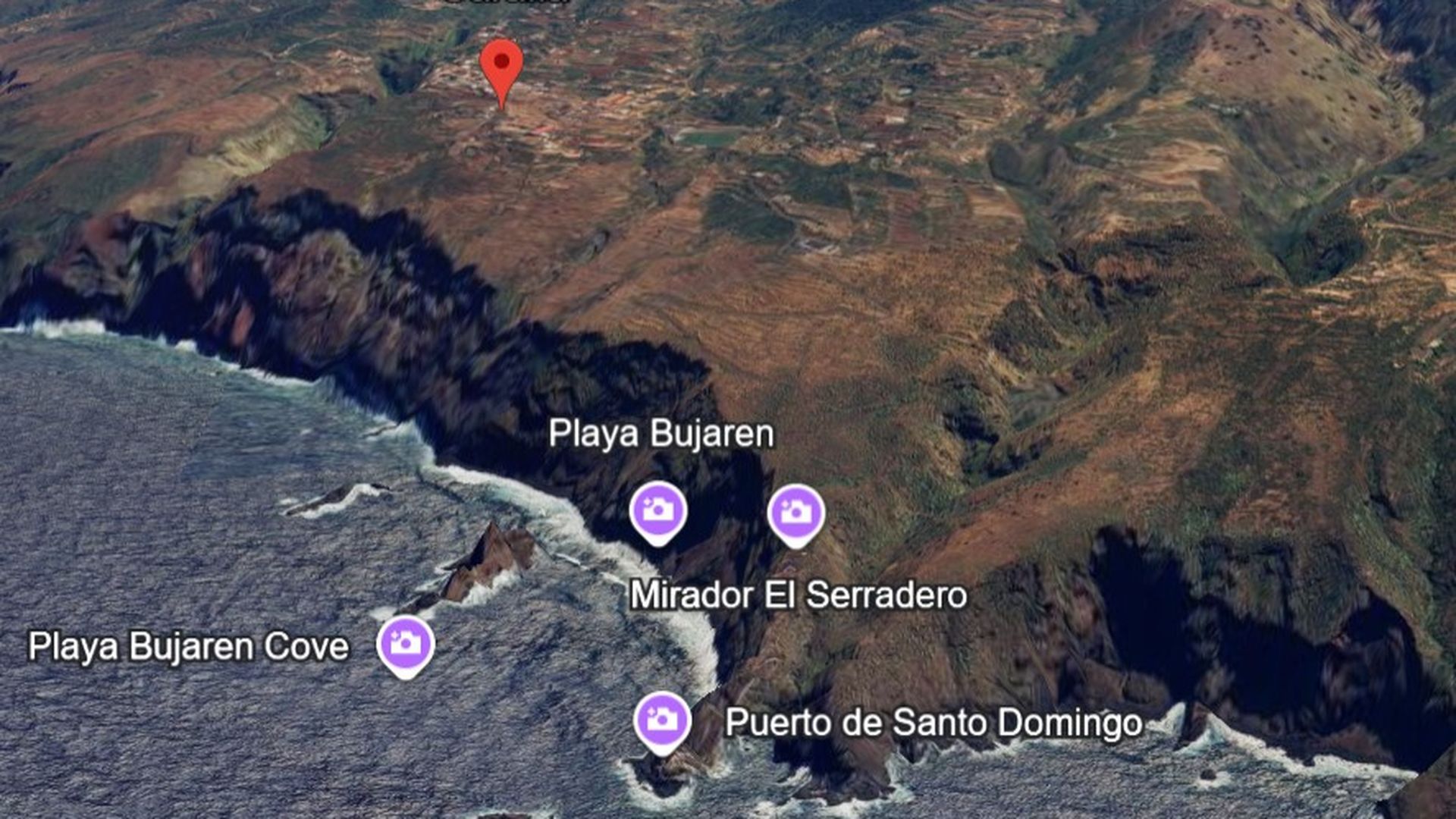 Zona de la desaparición de Soraya Borrallo en La Palma