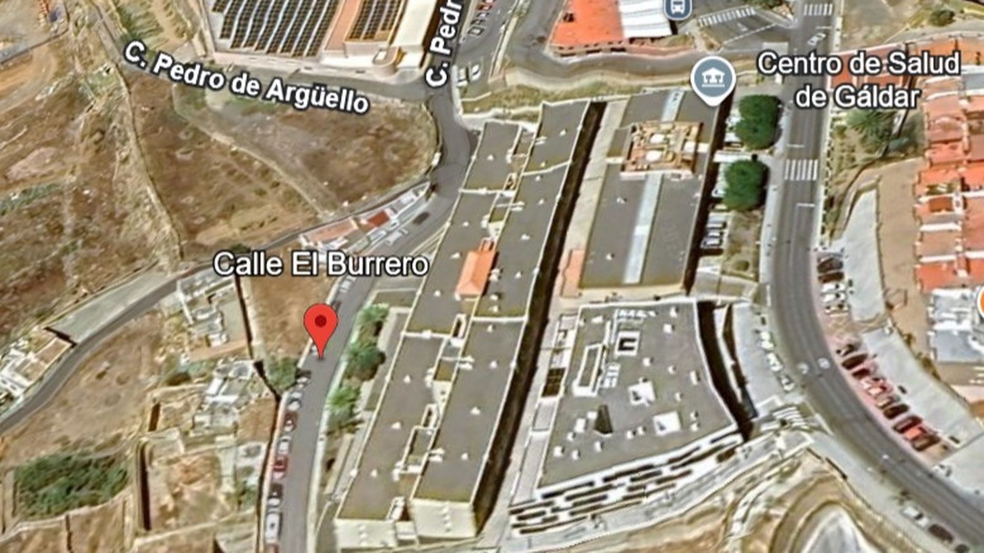 Zona del suceso en Gáldar, en Gran Canaria