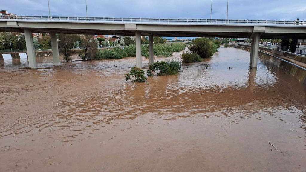 Estado del Parque Fluvial del Besòs tras las fuertes lluvias