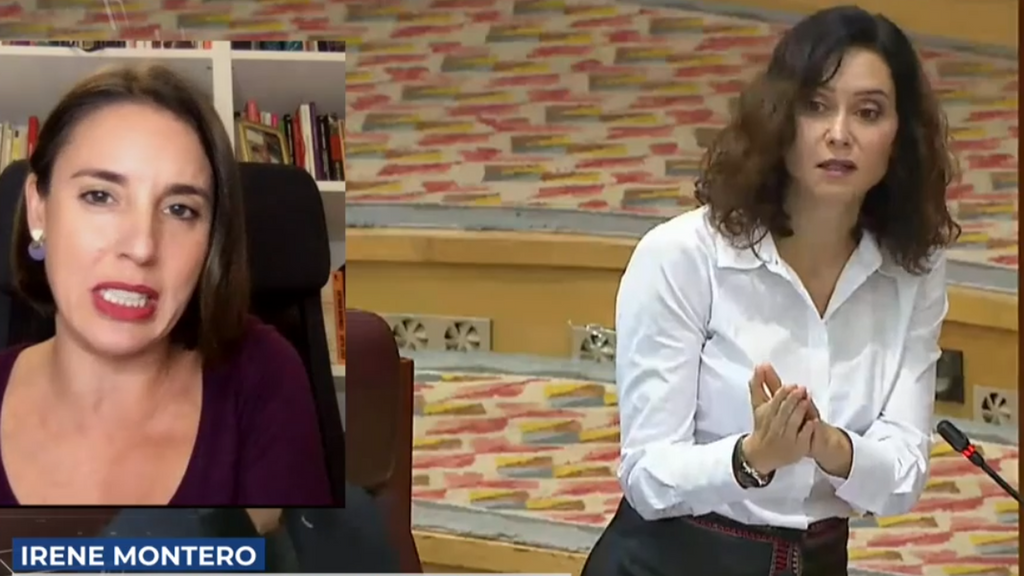 Irene Montero arremete contra una campaña publicitaria contra la pornografía: "Es muy grave, creo que Ayuso debe retirarla"