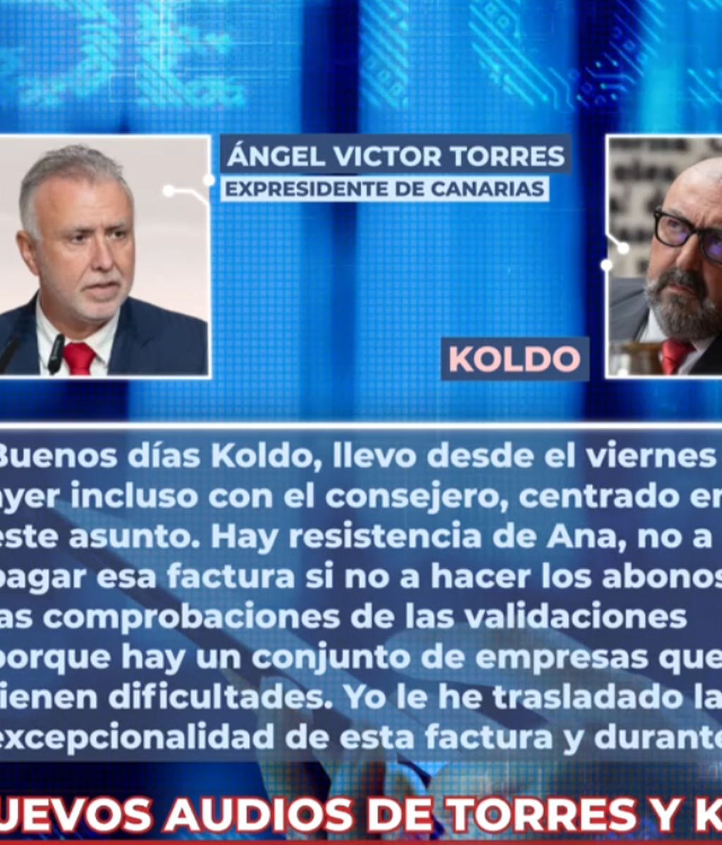 Nuevos impactantes audios entre Ángel Víctor Torres y Koldo García: "Estoy haciendo todos los esfuerzos"