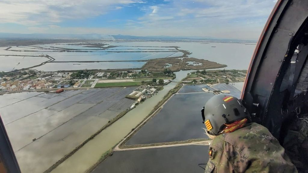 Vista áerea de los daños de la DANA