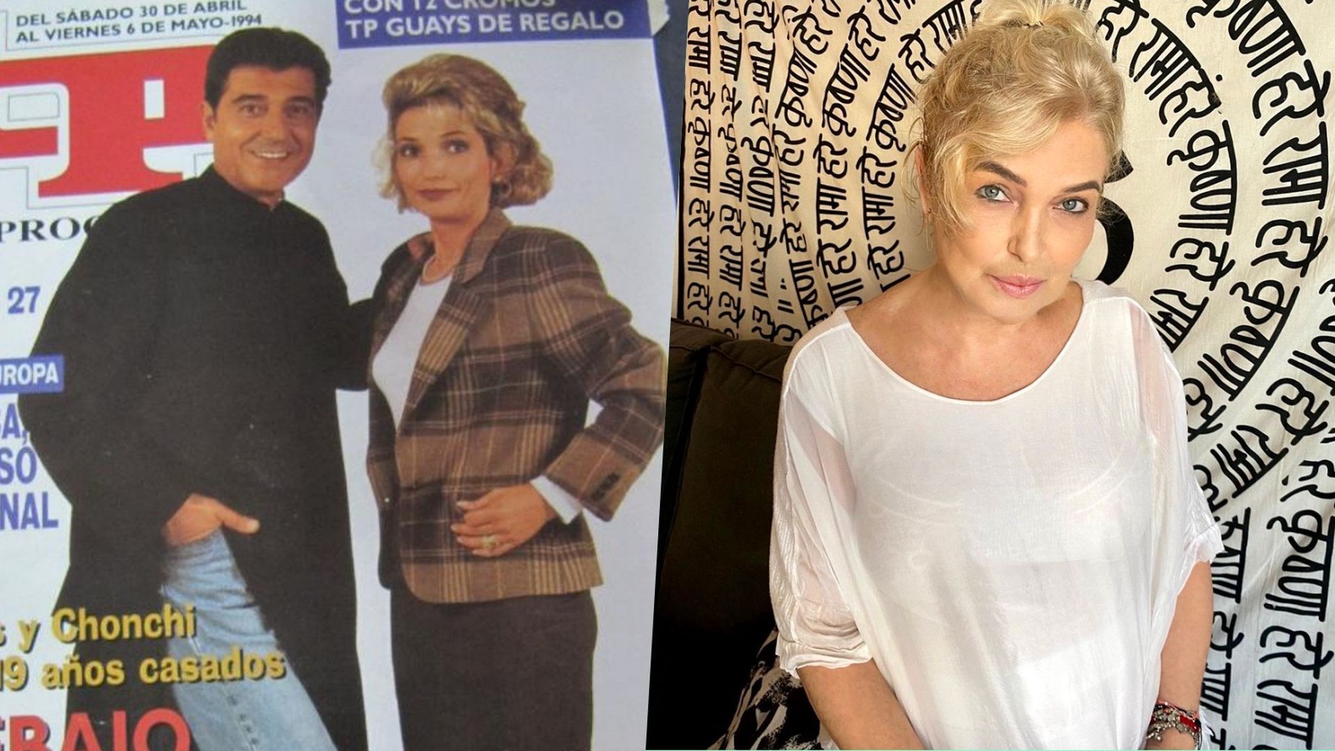 Chonchi Alonso junto a Pajares y en la actualidad