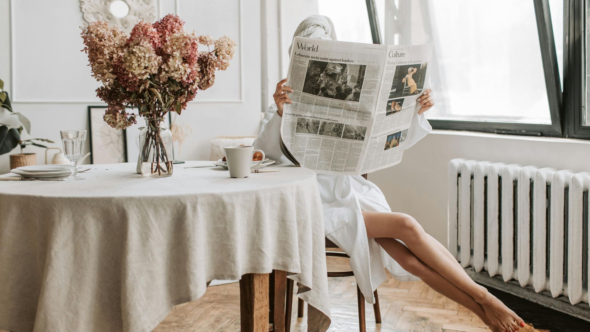 Estancia con radiador Estancia con radiador