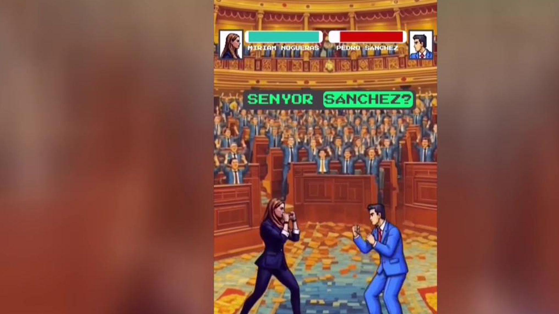 Junts hace un vídeo de lucha en el que deja KO a Pedro Sánchez: "Game Over, insert coin"