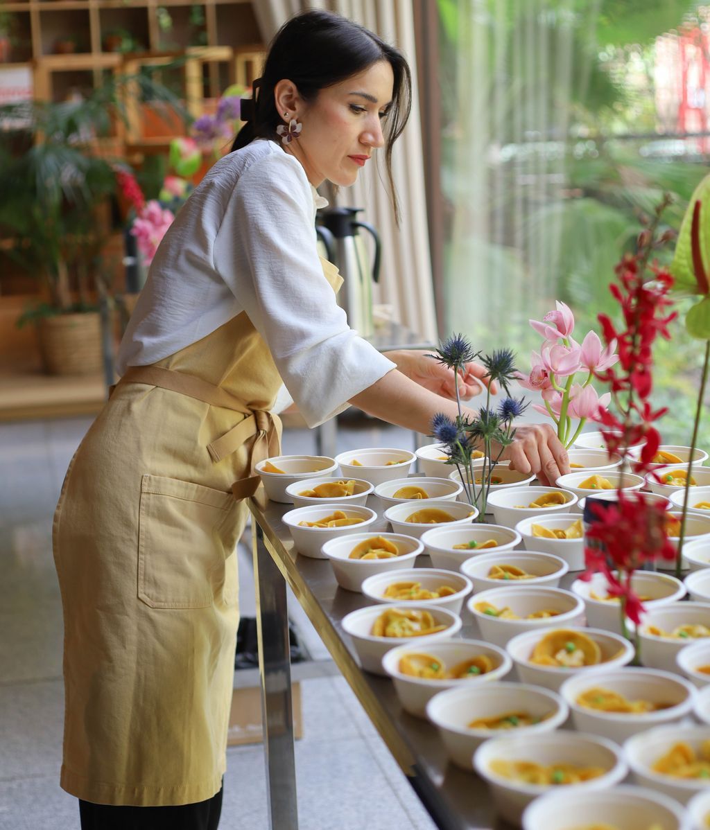 La Gloria Vegana en uno de sus cáterings