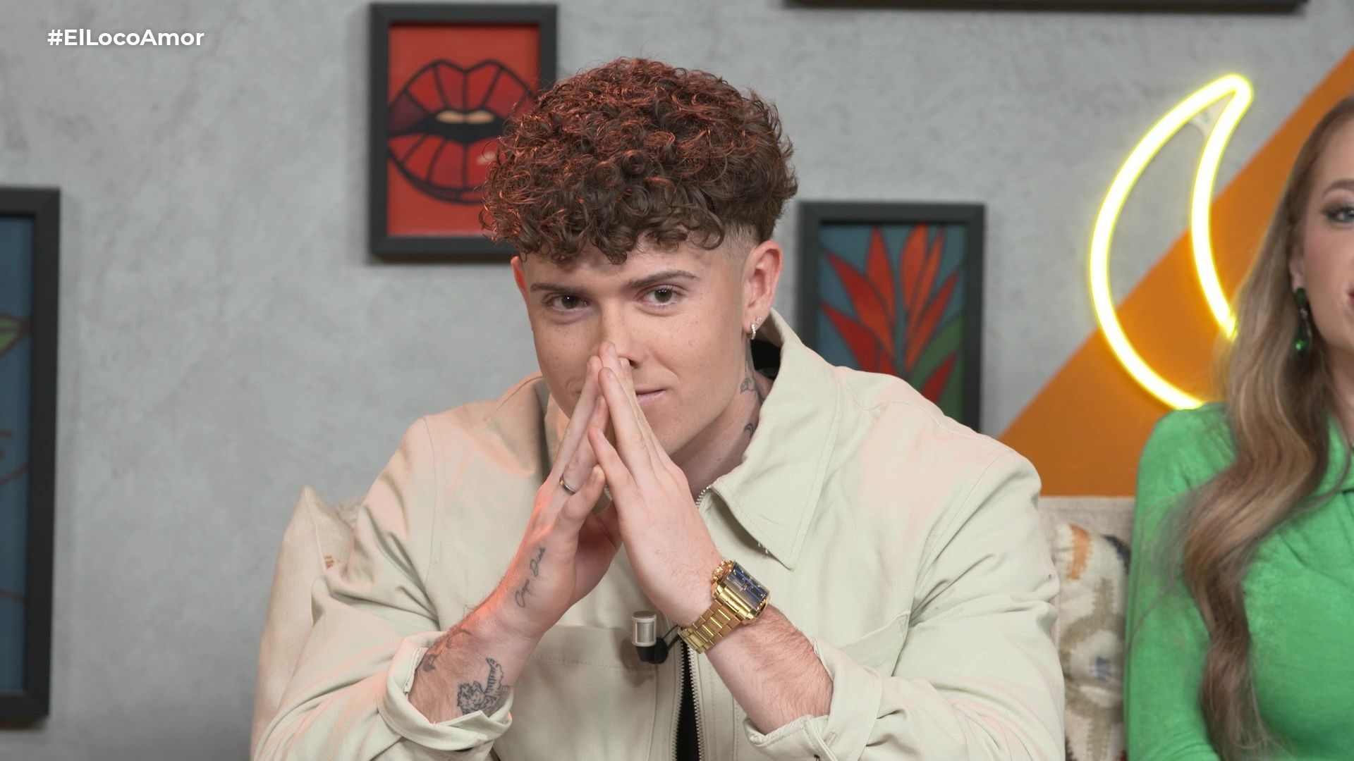 Marc Kitus muy, muy nervioso al ver a Marta en la máquina de la sinceridad